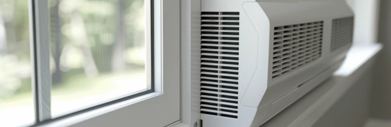 Energy efficient central air conditioner unit installed outside Bonsall CA home